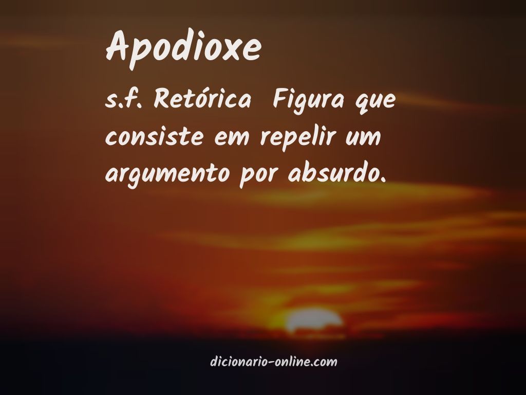 Significado de apodioxe