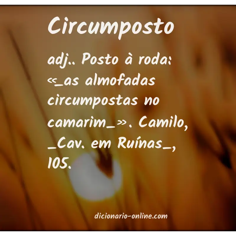 Significado de circumposto