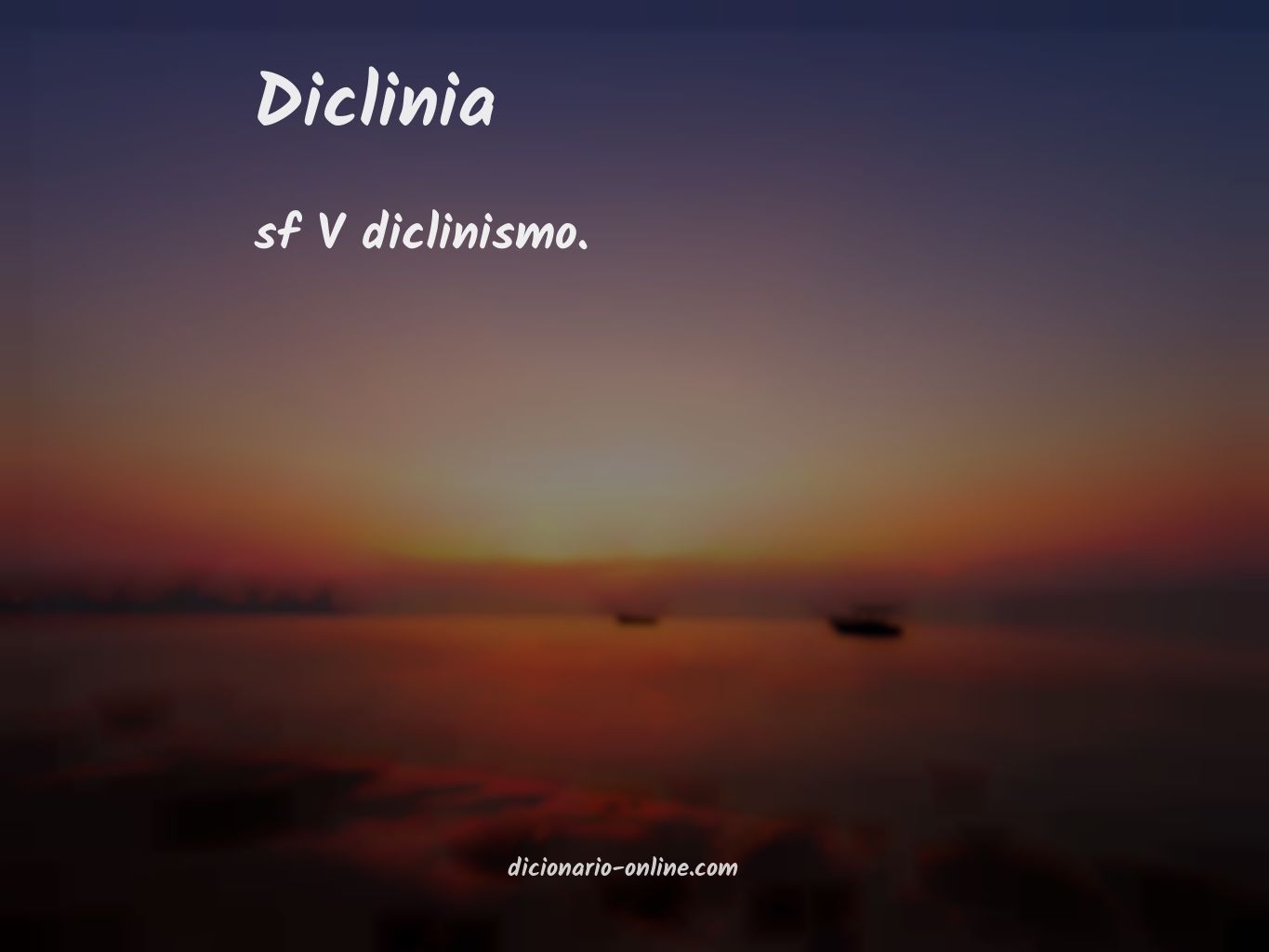 Significado de diclinia