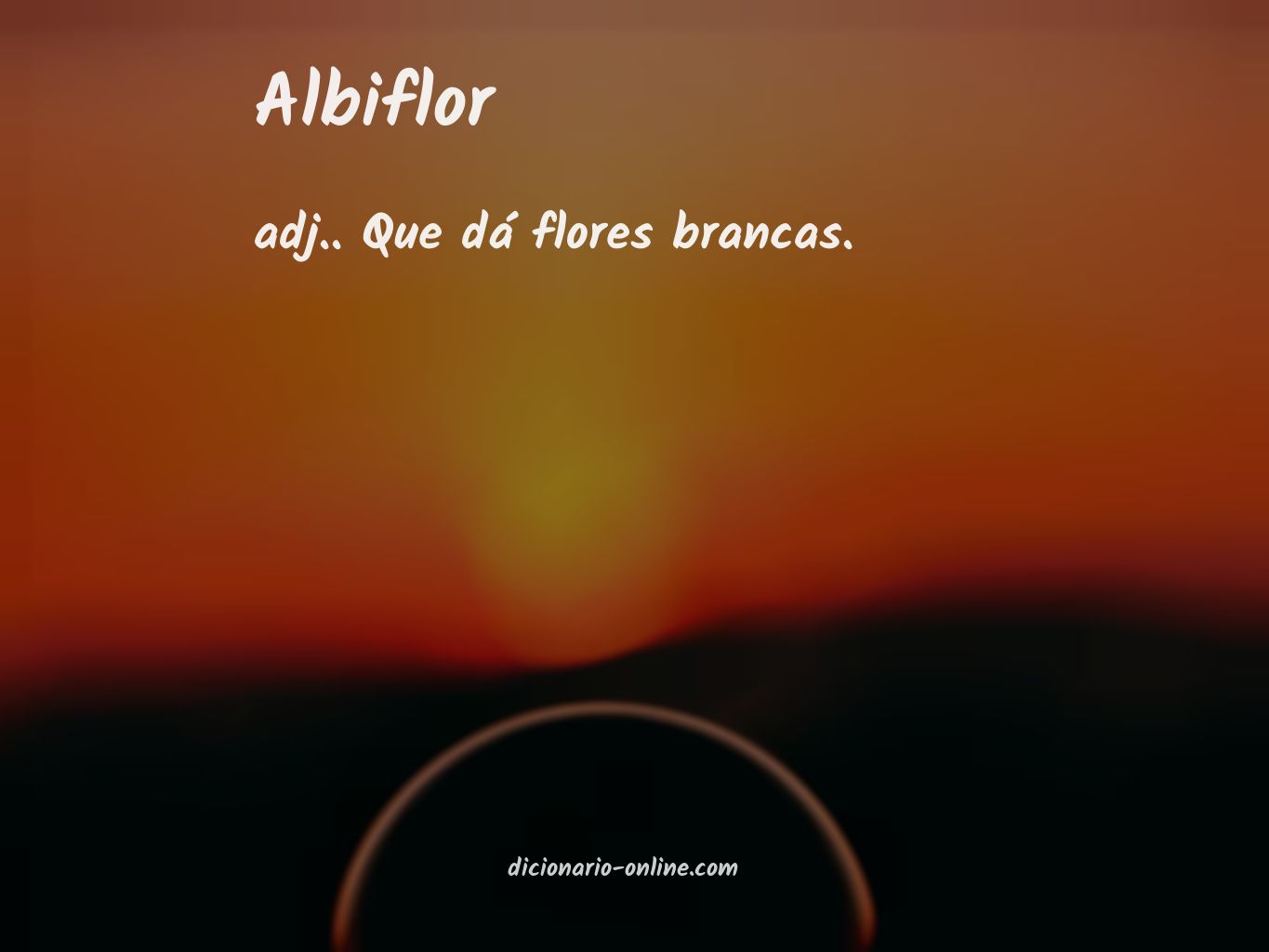 Significado de albiflor