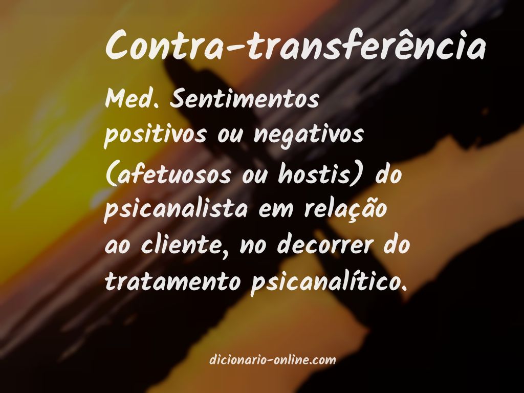 Significado de contra-transferência