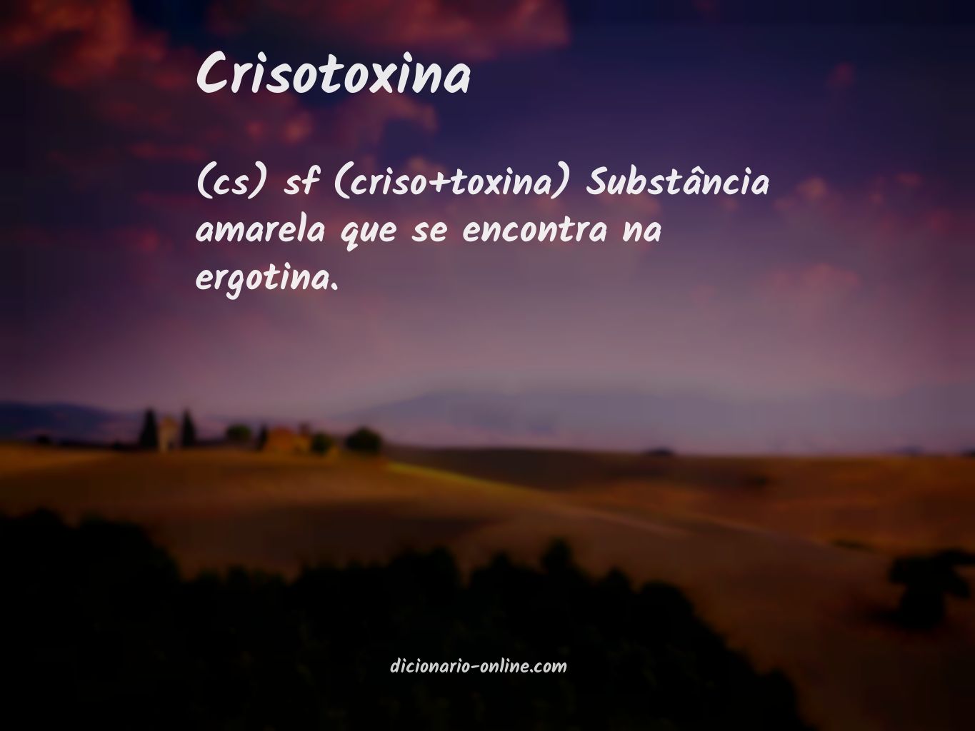 Significado de crisotoxina