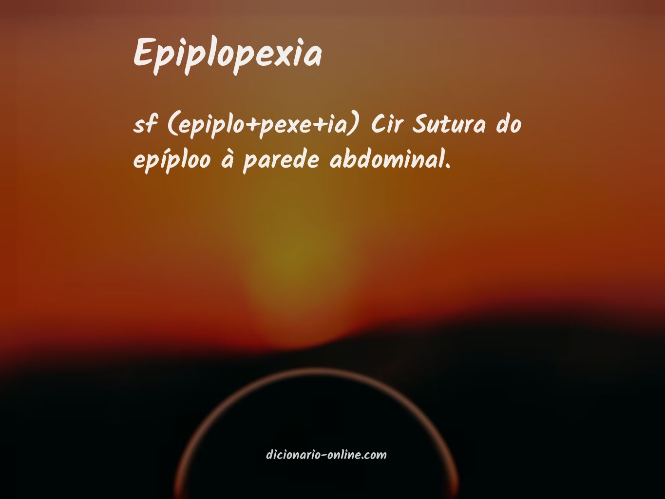 Significado de epiplopexia
