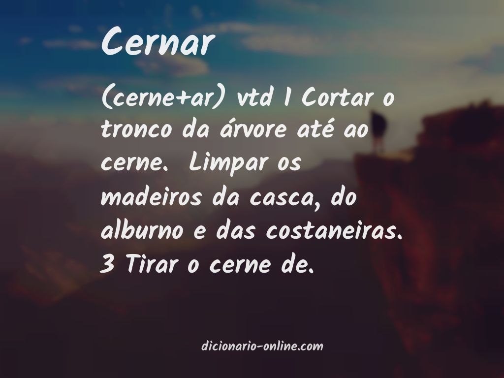 Significado de cernar