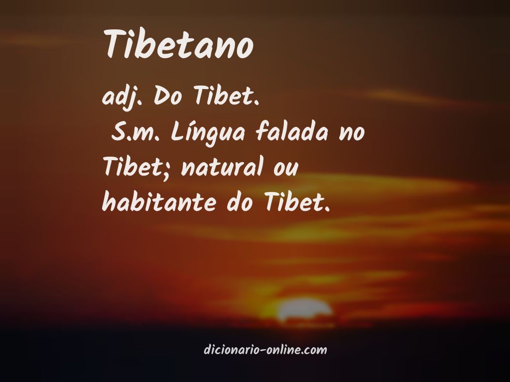Significado de tibetano