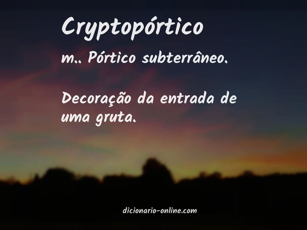 Significado de cryptopórtico