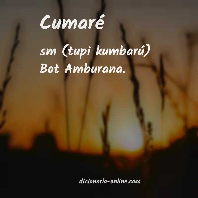 Significado de cumaré