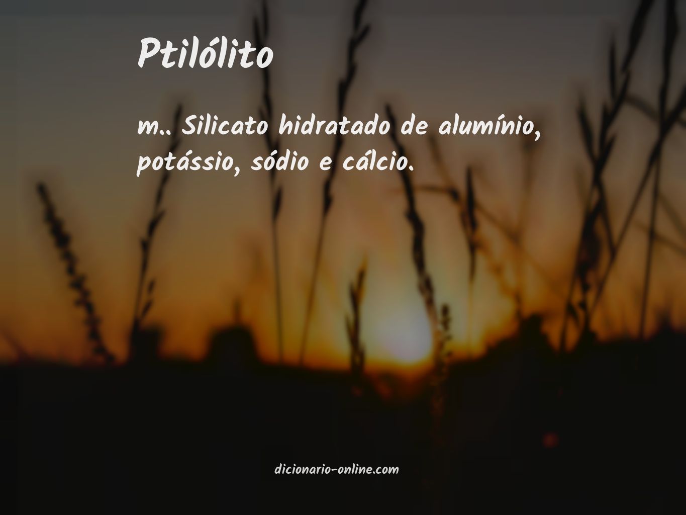 Significado de ptilólito