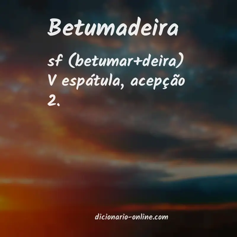 Significado de betumadeira