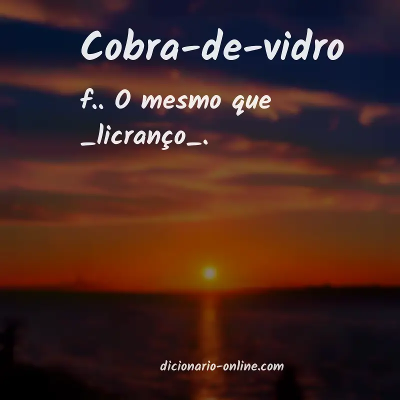 Significado de cobra-de-vidro