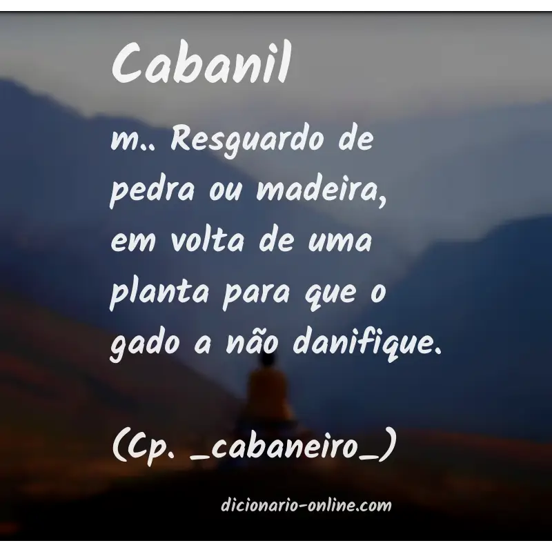 Significado de cabanil