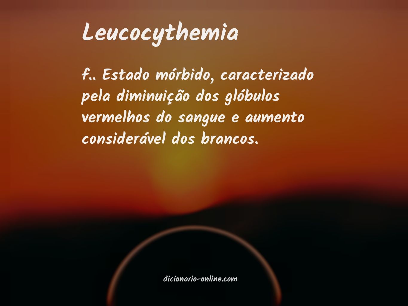 Significado de leucocythemia