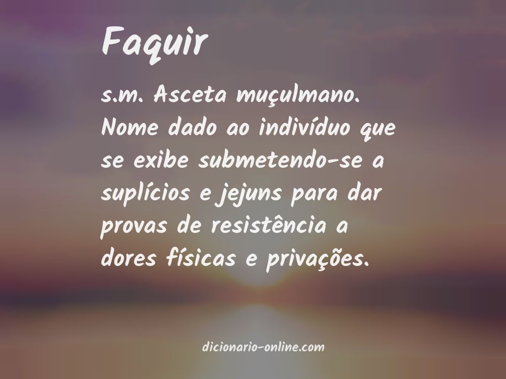 Significado de faquir