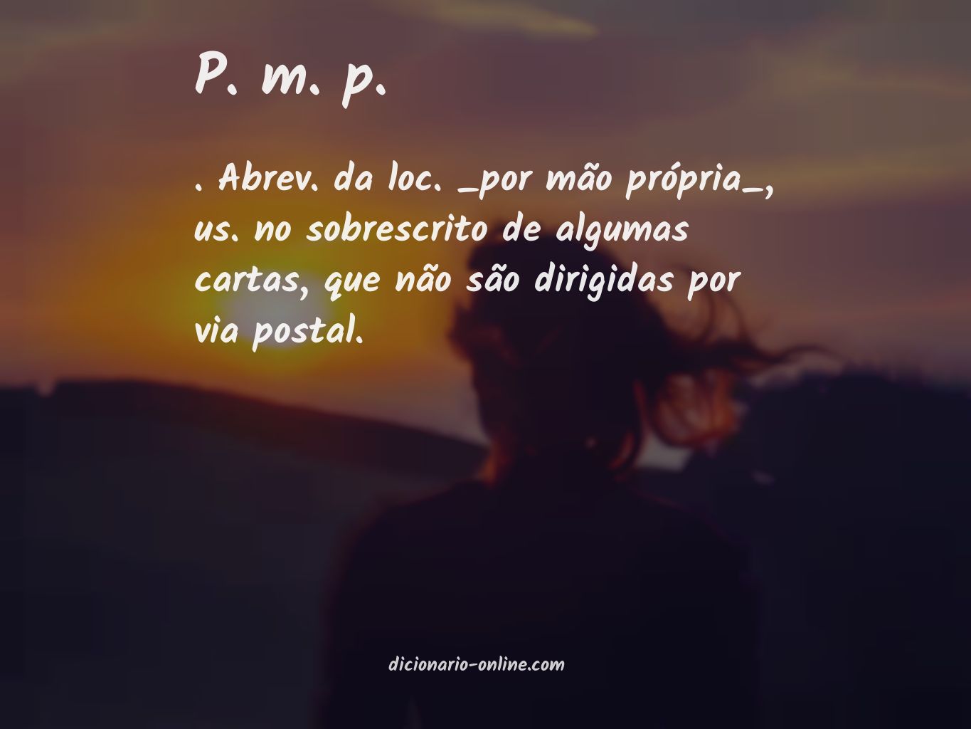 Significado de p. m. p.