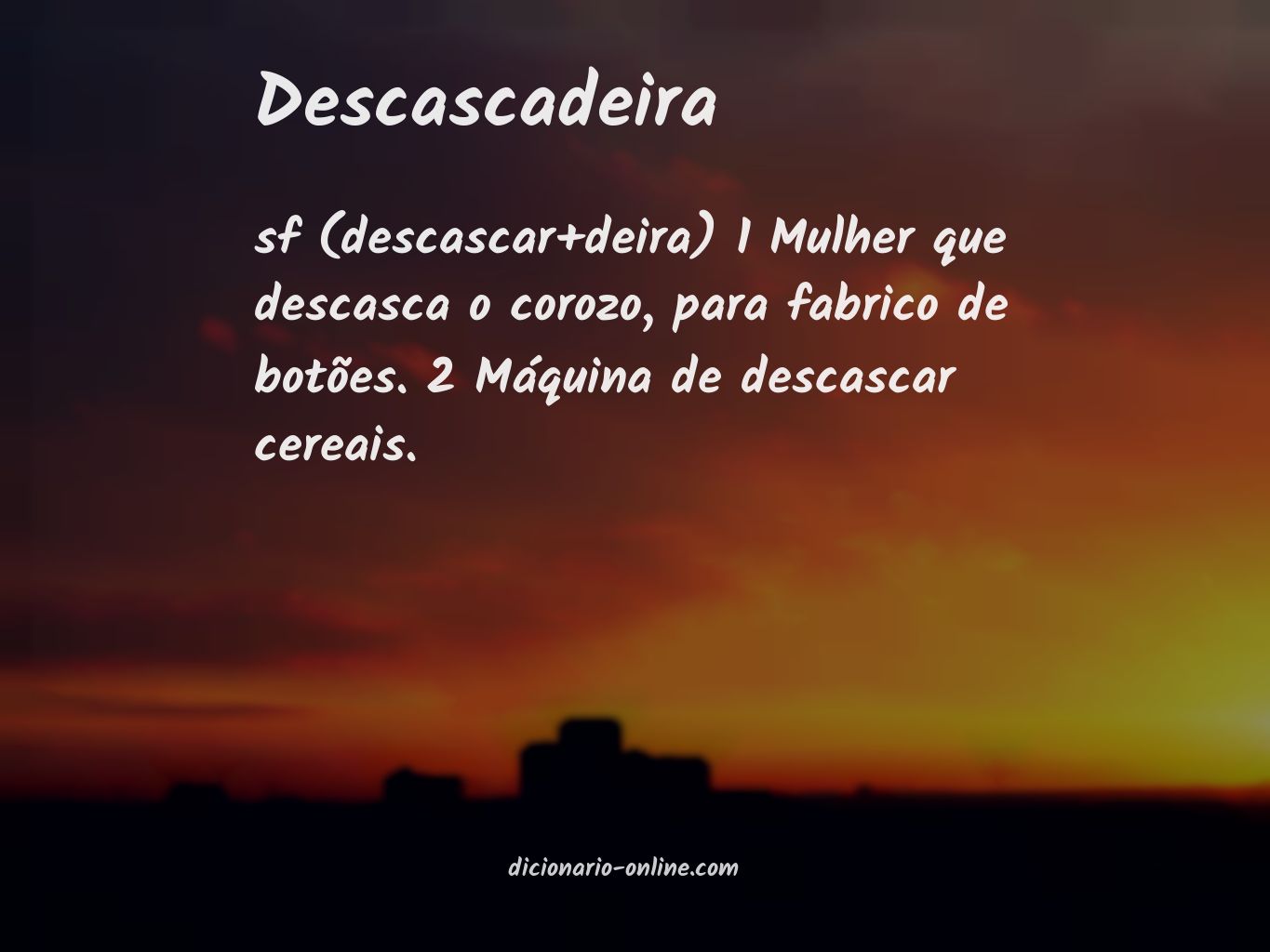 Significado de descascadeira