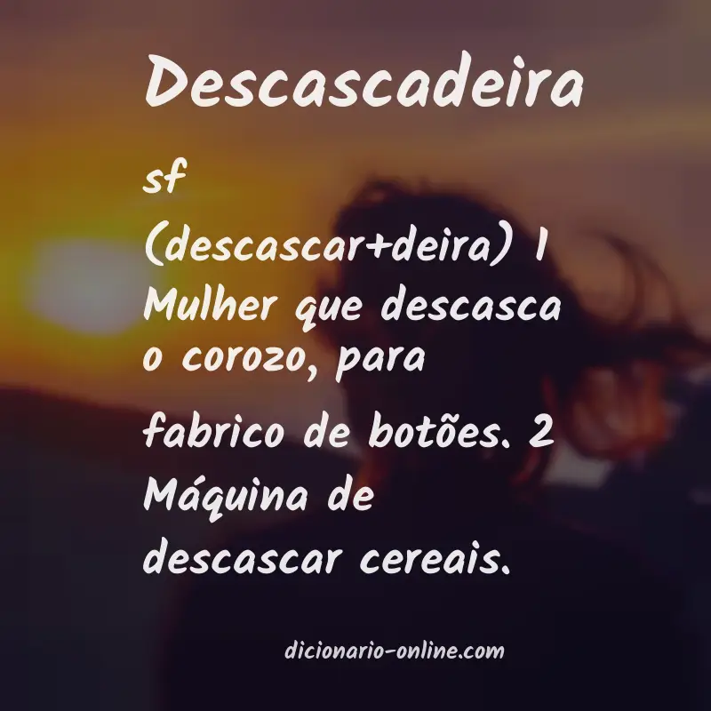 Significado de descascadeira