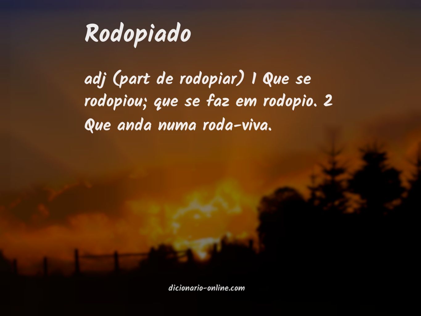 Significado de rodopiado