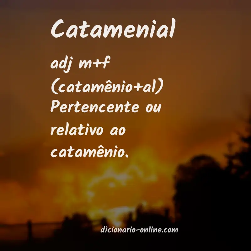 Significado de catamenial