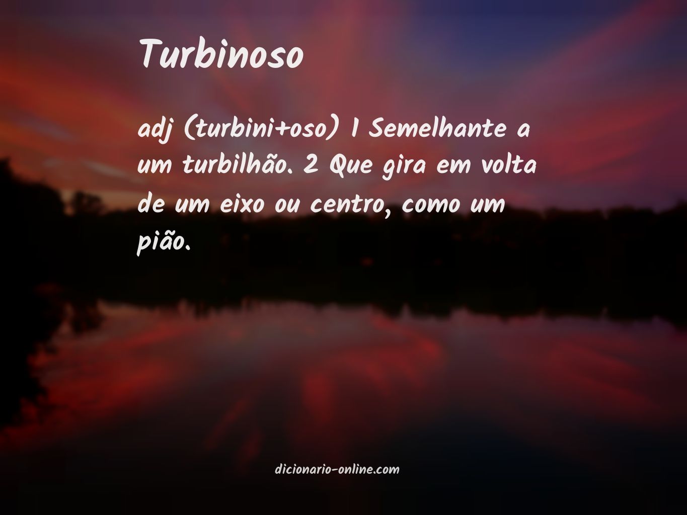 Significado de turbinoso