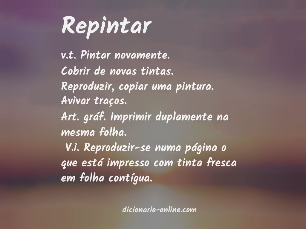 Significado de repintar