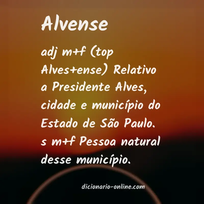 Significado de alvense