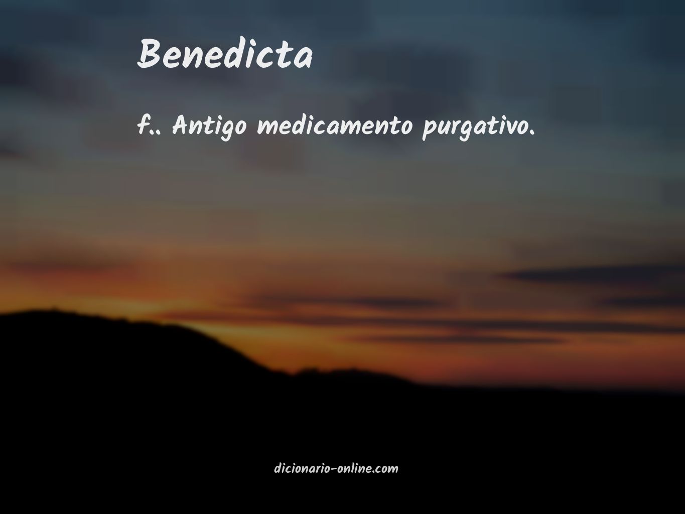 Significado de benedicta