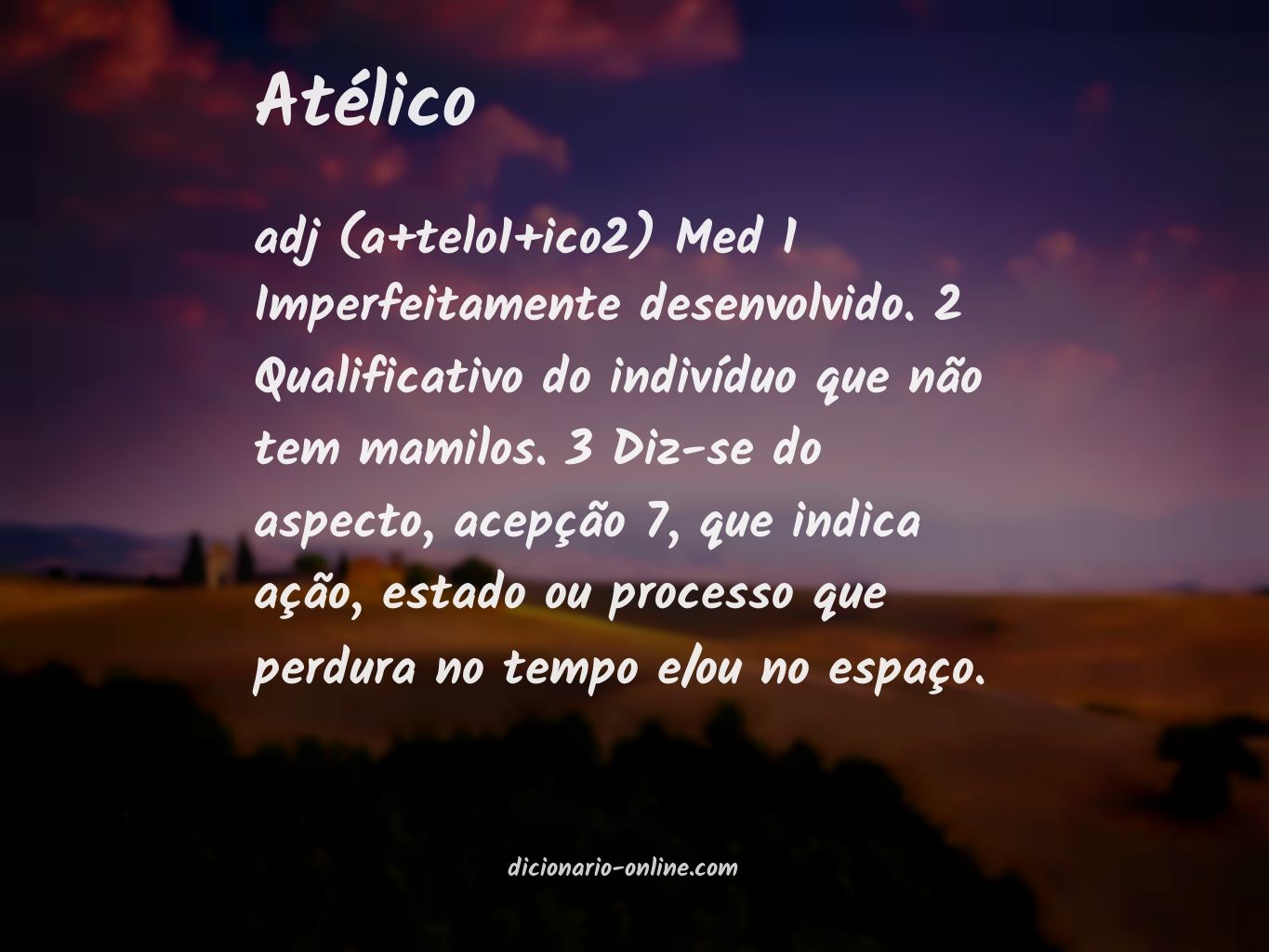 Significado de atélico