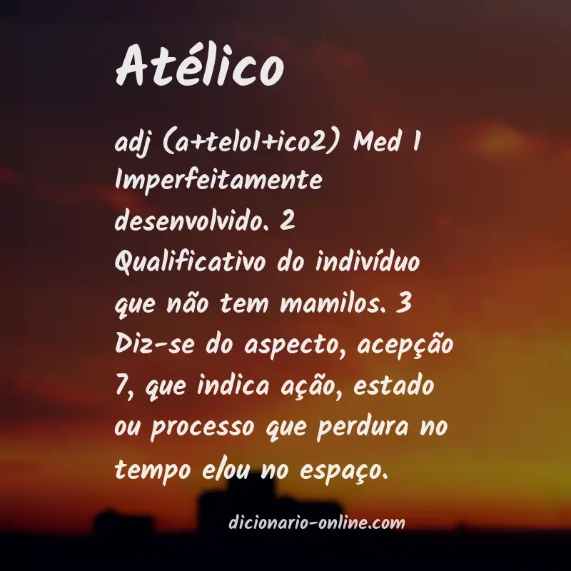 Significado de atélico