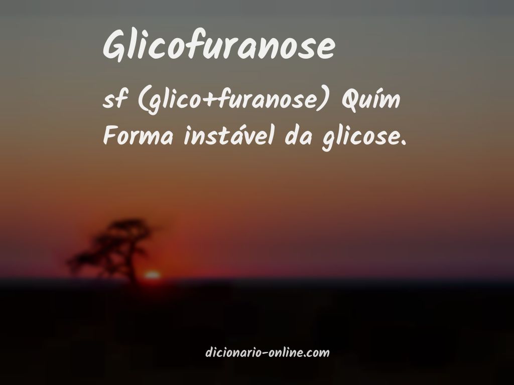 Significado de glicofuranose