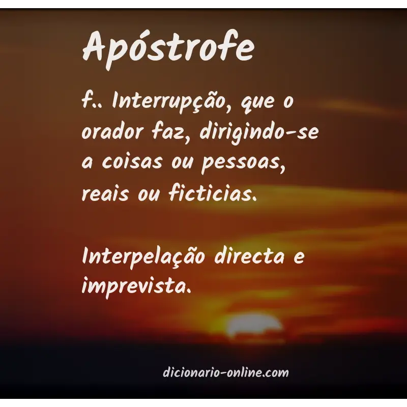 Significado de apóstrofe