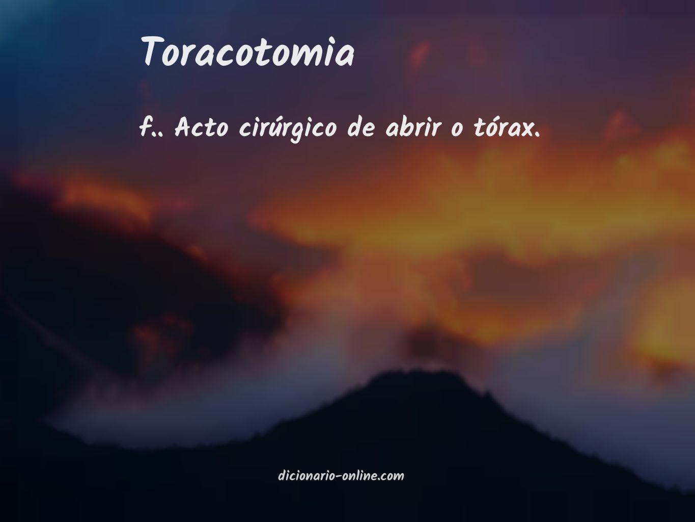 Significado de toracotomia