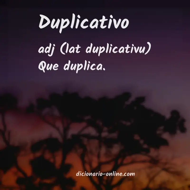 Significado de duplicativo