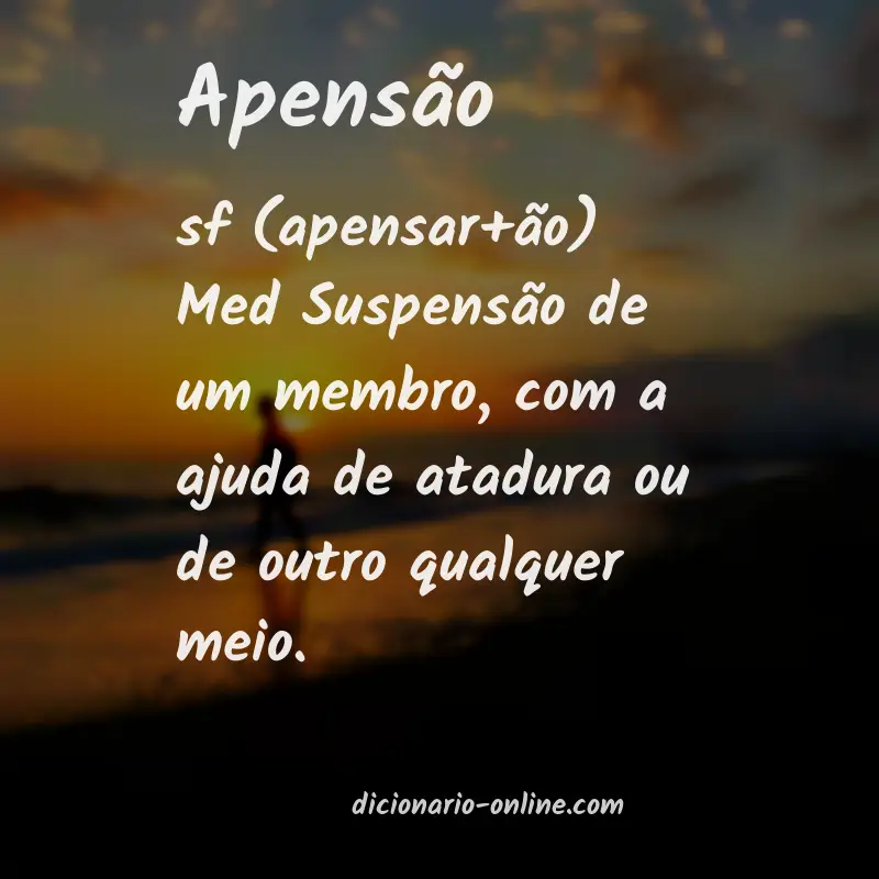 Significado de apensão