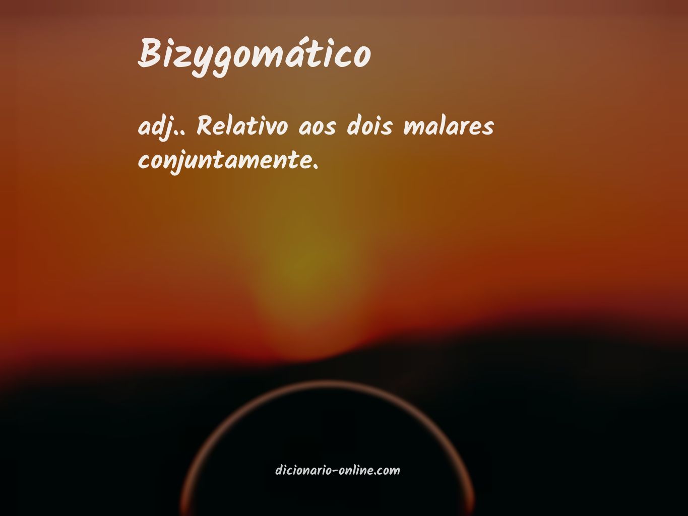 Significado de bizygomático