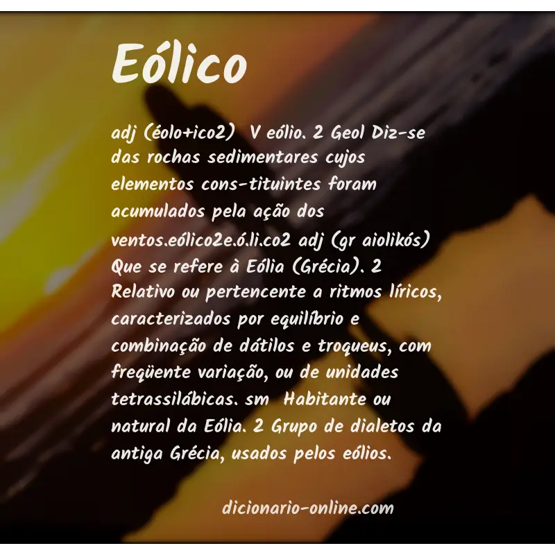 Significado de eólico