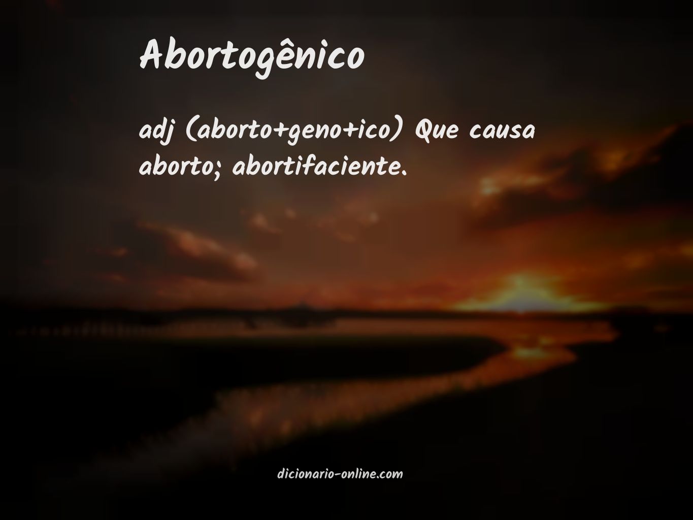 Significado de abortogênico