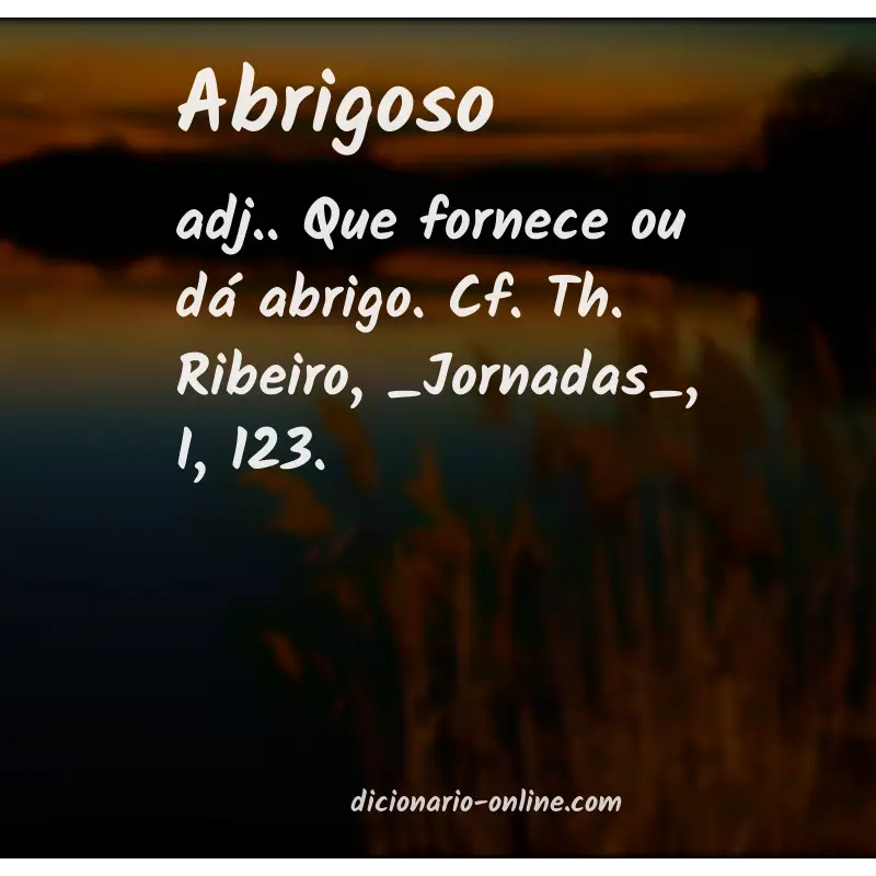 Significado de abrigoso