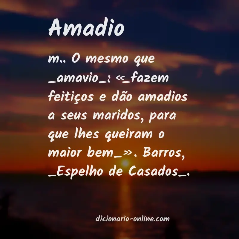 Significado de amadio
