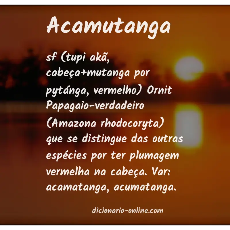 Significado de acamutanga