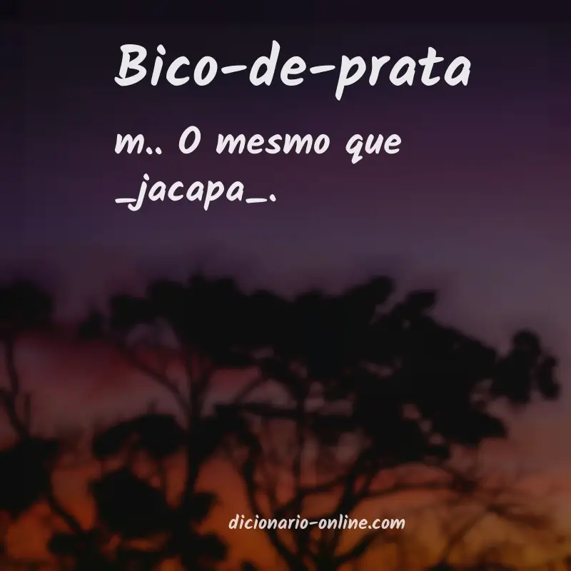 Significado de bico-de-prata