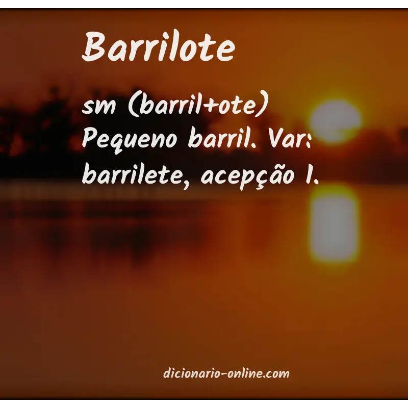 Significado de barrilote