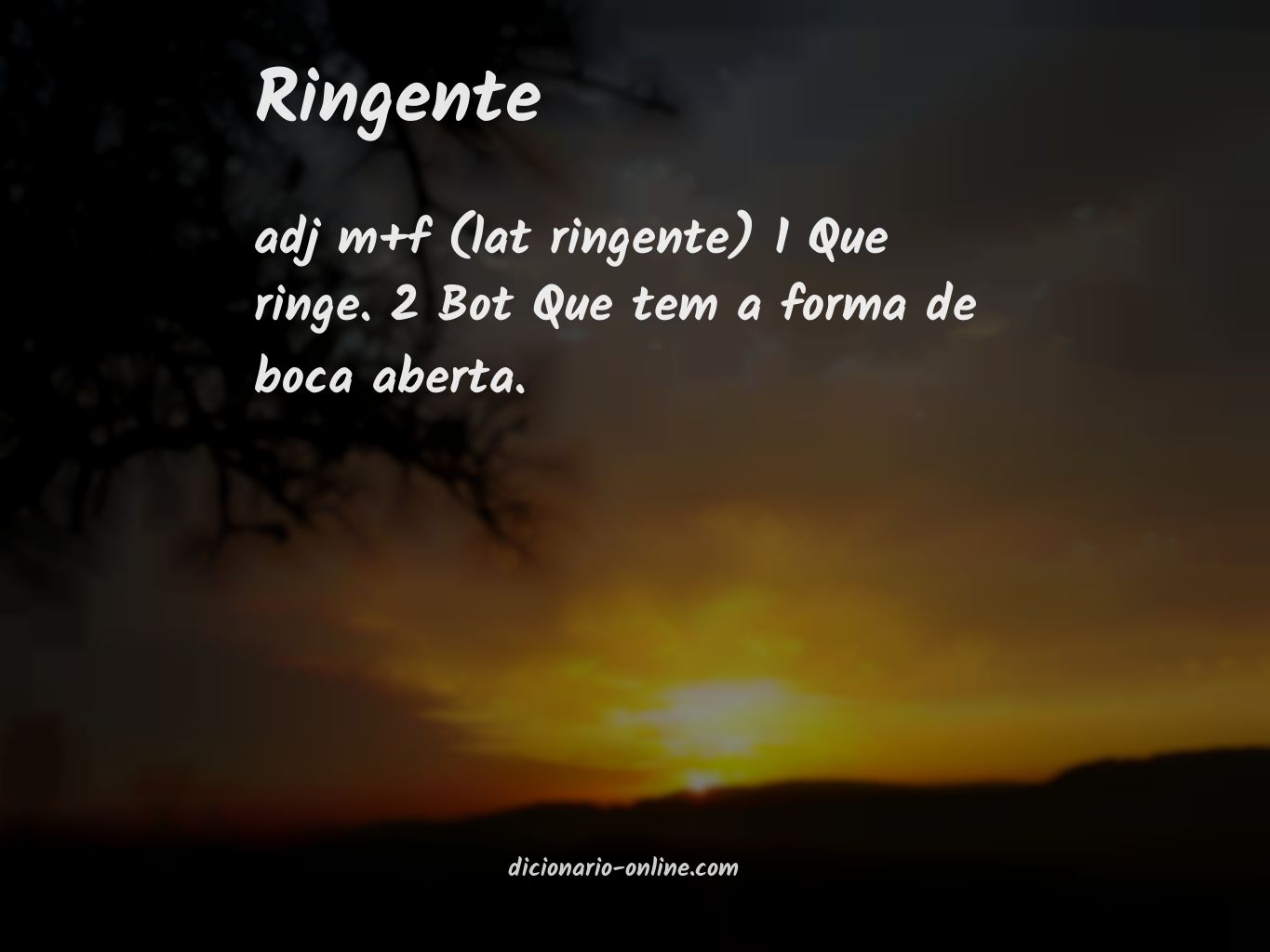 Significado de ringente