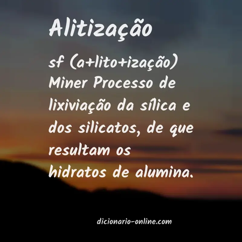 Significado de alitização