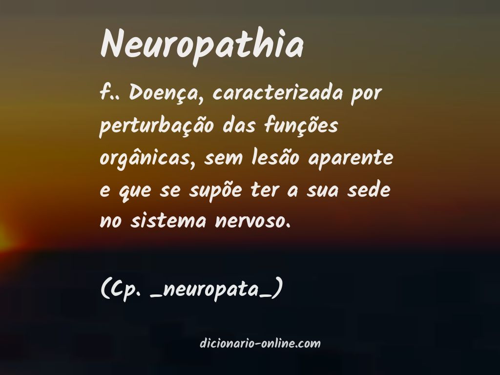 Significado de neuropathia