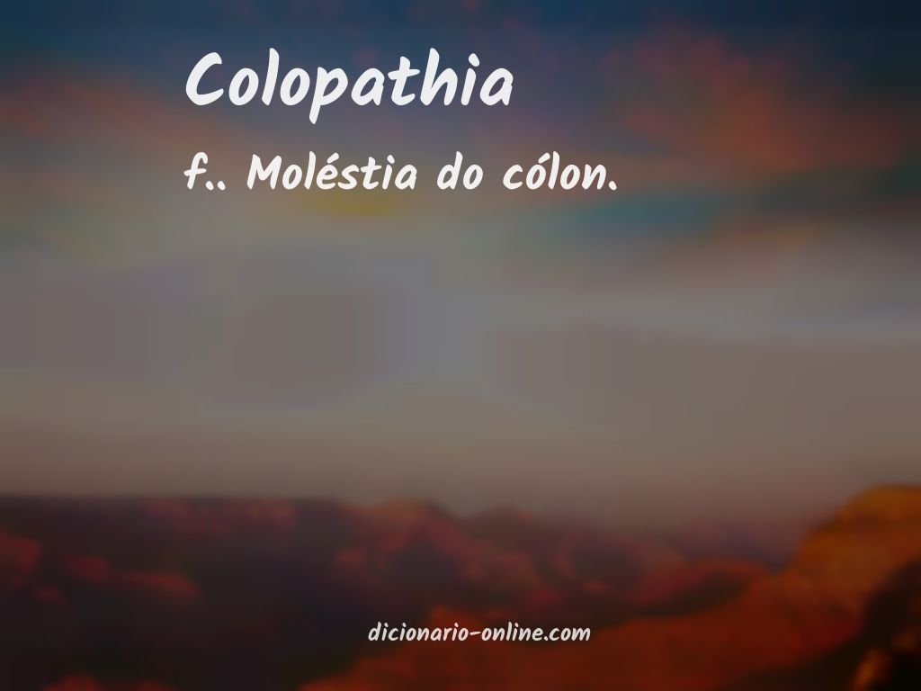 Significado de colopathia