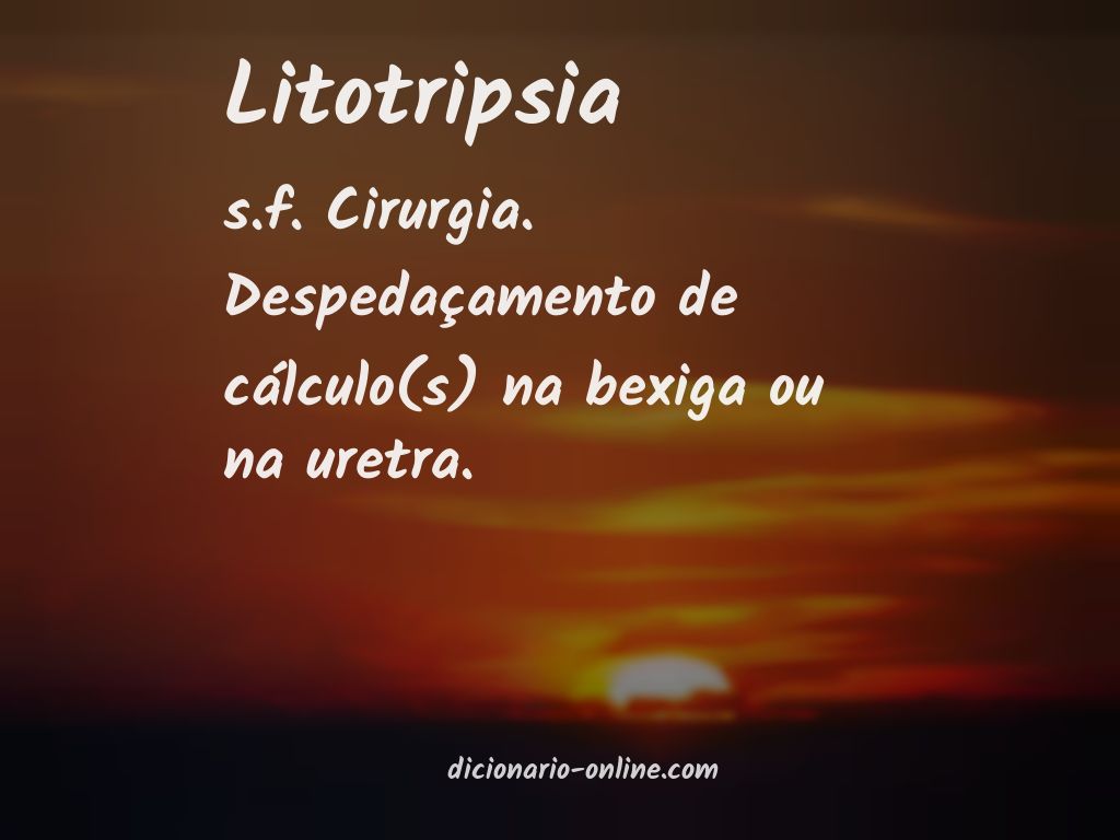 Significado de litotripsia