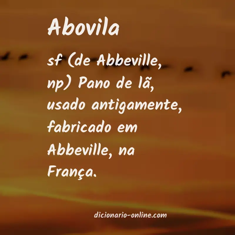 Significado de abovila