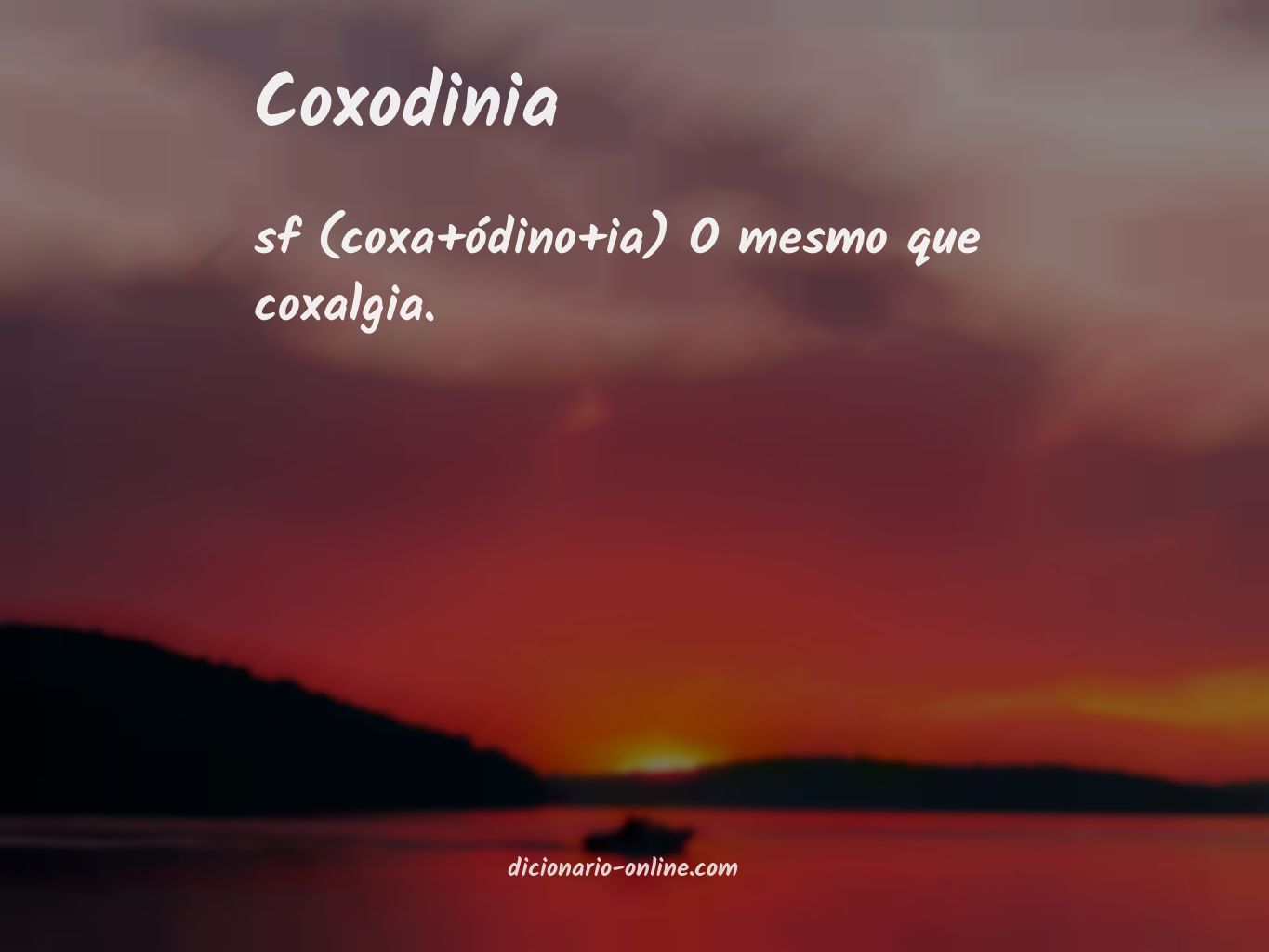 Significado de coxodinia