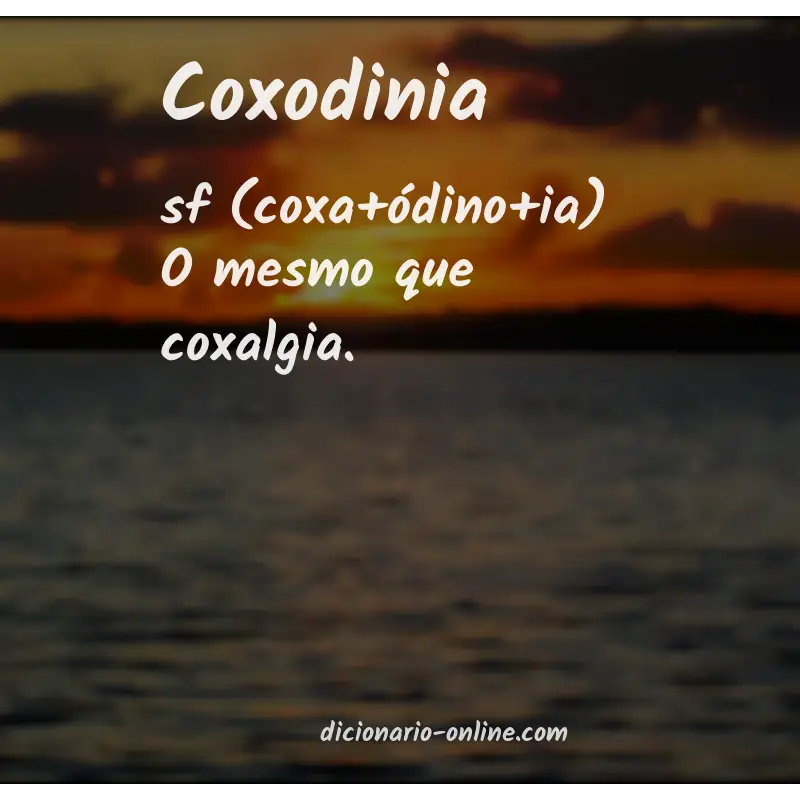 Significado de coxodinia