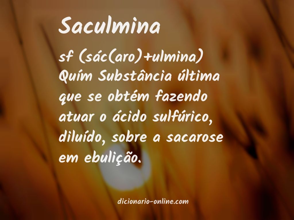 Significado de saculmina